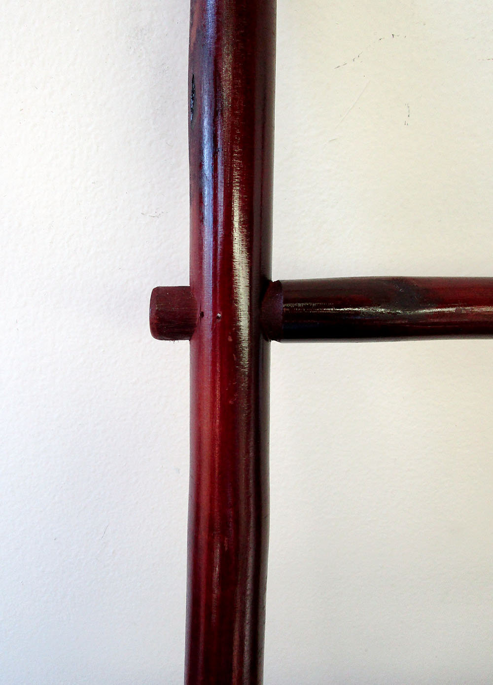 60" Bamboo Ladder Rack, Rosewood, Rosewood