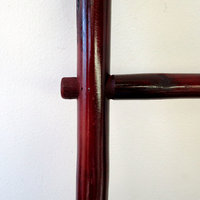 60" Bamboo Ladder Rack, Rosewood, Rosewood