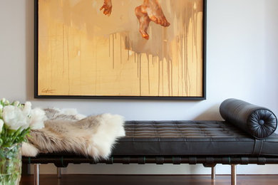 Example of a trendy hallway design in New York