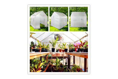 10'x9'x8' 2 Doors Portable Large Greenhouse/Grow Tent-White