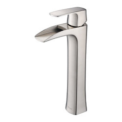 RIVUSS - Carrion Single Lever Bathroom Vessel Sink Faucet, Brushed Nickel - Bathroom Sink Faucets