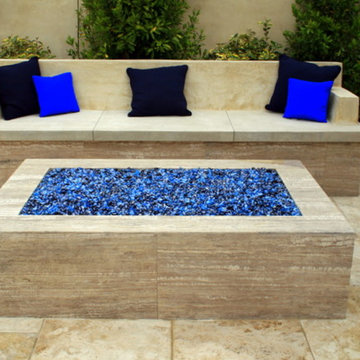 Fire pit with built in seating