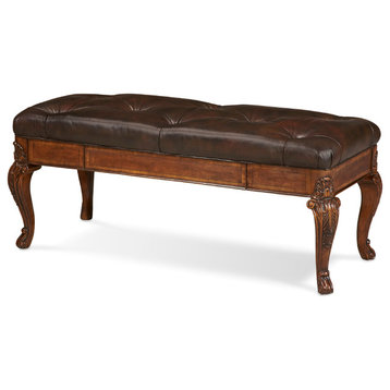 A.R.T. Home Furnishings Old World Leather Storage Bench