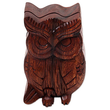 Serious Owl Wood Puzzle Box