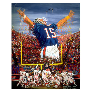 Mile High Memories NFL Artwork, Rolled - Contemporary - Game Room Wall Art  And Signs - by DEACON JONES FOUNDATION, Houzz