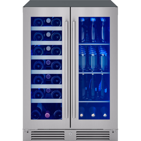 Zephyr PRWB24C32C Presrv 24"W 21 Bottle Capacity and 64 Can - Stainless Steel