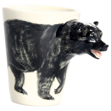 Bear 3D Ceramic Mug, Black