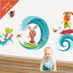 Vinilo infantil de tela Surf - Wall Decals
