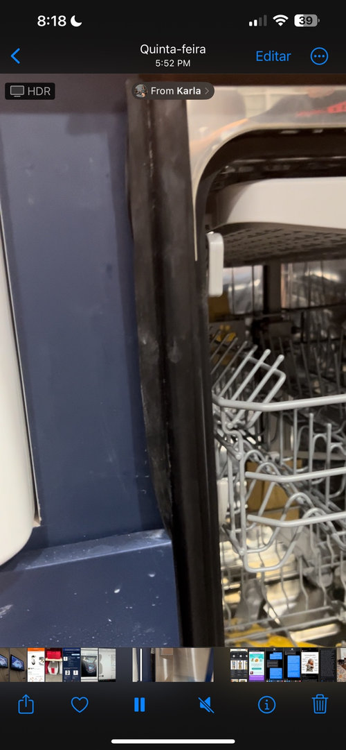 dishwasher trim sticking out