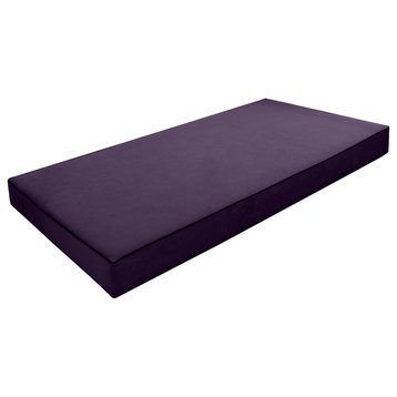Contrast Pipe 6" Twin 75x39x6 Velvet Indoor Daybed Mattress |COVER ONLY|-AD339