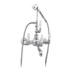 Bath shower set with porcelain