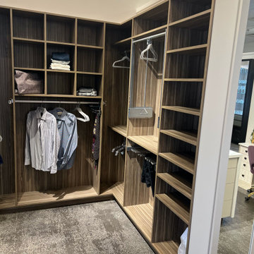 Boston Area Closet Showroom Warm Tone Woodgrain