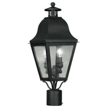 Livex Lighting 2 Light Black Outdoor Post Lantern - 2552-04