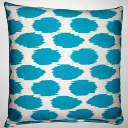 Cheeky ikat printed organic cotton pilow cover - Products
