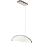 Elan Lighting - Elan Lighting 1 Light 36" LED Warm White Pendant, Brushed Nickel Finish - This 1 Light LED Pendant from the Slice collection by Elan will enhance your home with a perfect mix of form and function. The features include a Brushed Nickel finish applied by experts.