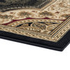 Jayden Traditional Oriental Area Rug, Black, 8'9''x12'3''