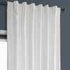 Heritage Plush Velvet Curtain Single Panel, Pillow White, 50"x96"
