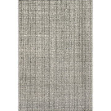 Arvin Olano Ander Striped Wool-Blend Area Rug, Dark Gray 5' x 8'