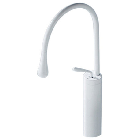 Fontana Sierra White Single Lever 360 Rotation Spout Modern Brass Sink Faucet