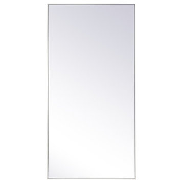 Elegant MR43672WH Metal Frame Rectangle Mirror 36"X72", White