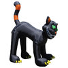 Animated Halloween Inflatable Huge Black Cat - Head Rotating, 11'