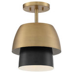 Designers Fountain - Designers Fountain D213M-SF-OSB Moonshadow - 1 Light Semi Flush-Mount - Canopy Included: Yes  Canopy DiMoonshadow 1 Light S Old Satin Brass *UL Approved: YES Energy Star Qualified: n/a ADA Certified: n/a  *Number of Lights: Lamp: 1-*Wattage:60w Medium Base bulb(s) *Bulb Included:No *Bulb Type:Medium Base *Finish Type:Old Satin Brass