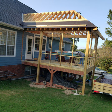 Screened and covered deck addition