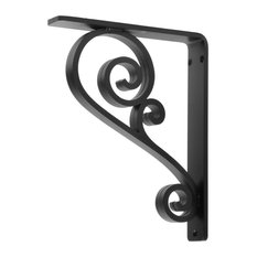 Classic Scroll Wrought Iron Corbel, 1.5", 5x7, Clear