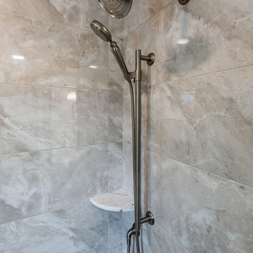 Transitional Bathroom with Modern Twist Champaign