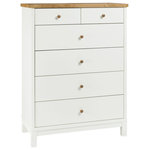 Bentley Designs - Atlanta 2-Tone Painted Furniture 2-Over, 4-Drawer Chest - Atlanta Two Tone 2 over 4 Drawer Chest features simple clean lines and a timeless style. The range is available in two tone, white painted or natural oak options, to suit any taste. Also manufactured with intricate craftsmanship to the highest standards so you know you are getting a quality product.