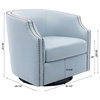 Aerin Sky Blue Swivel Barrel Chair