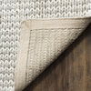 Safavieh Natura Wool and Bamboo Silk NAT311 Rug 2'3"x10' Ivory/Silver Rug