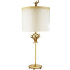 Trellis Table Lamp - Putty Base, Stem with Silver Leaf Orb Element
