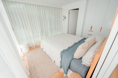 Design ideas for a beach style bedroom in Other.