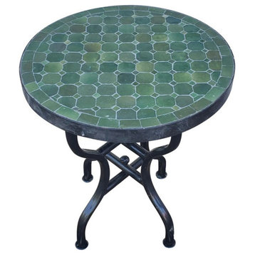 16" Tamegrout Green Moroccan Mosaic Table