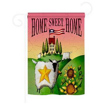 Welcome Sheep Home Sweet Home 2-Sided Impression Garden Flag