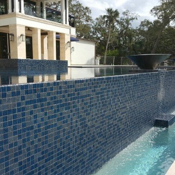 Luxury All Tile Steel Blue Pool & Spa