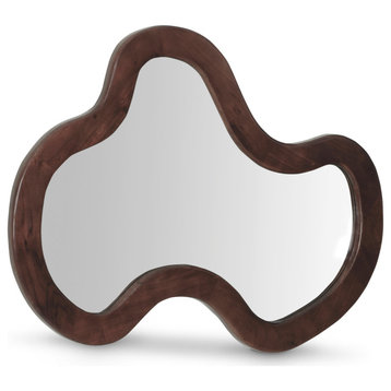 Oblique Mirror, Brown, 28" x 38"