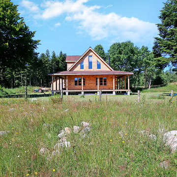 Autentisk bjælkehytte