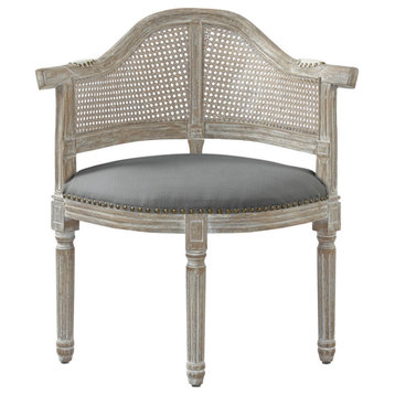 Rustic Manor Ayush Accent Chair, Linen, Gray