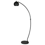 Signature Design of Ashley - Marinel Floor Lamp - Don't let lighting throw you for a loop. The beautiful curve of the Marinel lamp will add the right contour to your space. With a classic black finish, the arc of this lamp ends with an adjustable metal shade.