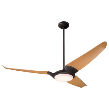 IC/Air 3 Blade 20W LED Fan, Dark Bronze, 56" Maple Blades