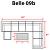 Belle 9 Piece Outdoor Wicker Patio Furniture Set 09b