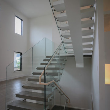 Project #80 | Mono-Beam Staircase with Glass Panels