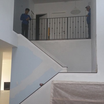 Homestead interior iron staircase railings