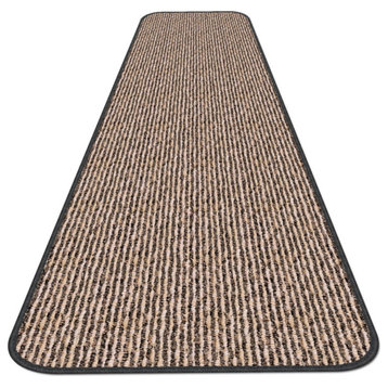 Skid-Resistant Carpet Runner Black Ripple, 27"x4'