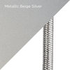 Ellisse Square Multi-Port 12-Piece, Metallic Beige Silver, Optic Clear Glass