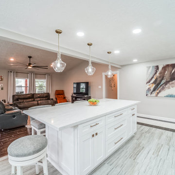 A Kitchen Transformation: Turning Two Rooms Into One (Island with Living Room )