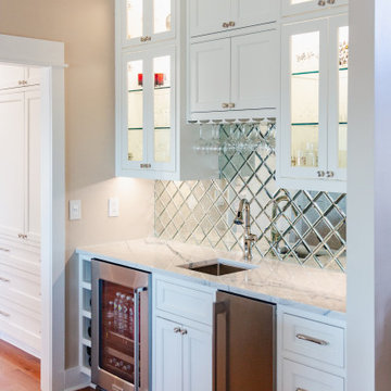 Mirrored backsplash reflects views