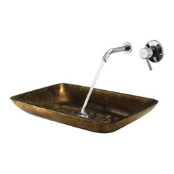 Roman Rectangular Glass Vessel Sink - Bathroom Sinks